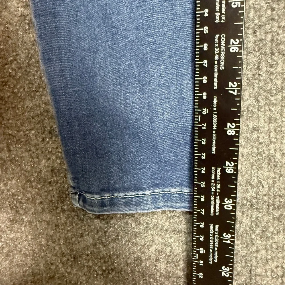 Chicos Jeans 0 Womens 8‎ Blue Platinum Cotton Stretch Denim Slim Fit Pull On